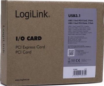 Карта LogiLink PCI Express, 2 порта USB 3.1