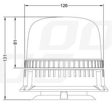 Магнитный маяк Сигнальная лампа 24LED SMD 12V 24V DIAMOND белый абажур