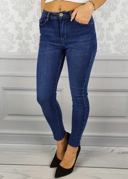 DAMSKIE - SPODNIE - JEANS - MODELUJĄCE - PUSH UP