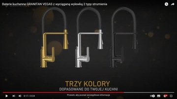 КУХОННЫЙ Смеситель С ВЫДВИЖНЫМ ИЗЛИКОМ, ЧЕРНЫЙ, ДВУХФУНКЦИОНАЛЬНАЯ ЛЕНТА VEGAS
