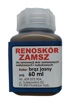 Farba zamszu weluru nubuku RENOSKÓR BRĄZ JASNY60ml