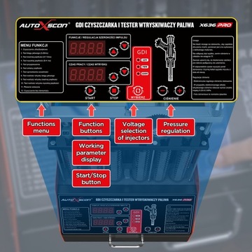 ТЕСТЕР ЧИСТКИ ИНЖЕКТОРА GDI X636Pro