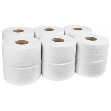ТУАЛЕТНАЯ БУМАГА БЕЛАЯ JUMBO ЦЕЛЛЮЛОЗНАЯ 2W 12 шт.