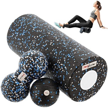 ZESTAW EPP DO MASAŻU 4W1 ROLLER + WAŁEK + PIŁKA + DUOBALL FITNESS CROSSFIT