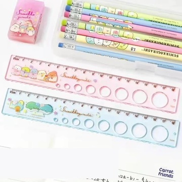 Пластиковая линейка в стиле лаванды 18см.