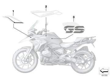 Naklejka motocyklowa lewa BMW Motorrad R 1250 GS