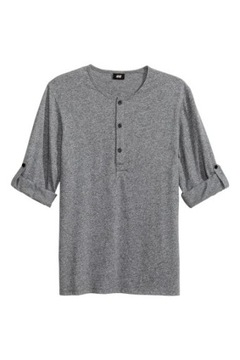 H&M Bawełniana koszulka henley rozm.XS