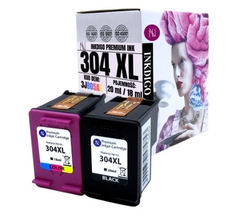 2x 304 XL ZAMIENNIK - TUSZE N9K08AE N9K07AE do DRUKARKI HP - DUŻA POJEMNOŚĆ