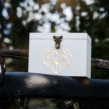 Деревянная коробка-конверт Glamour Złoty Serc A