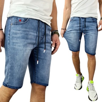 SPODENKI JEANS Młodzieżowe z GUMKĄ Stretch 032 - S