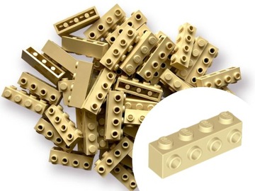LEGO 30414 Cegła Brick z wypustkami 1x4 TAN Piaskowy 10szt