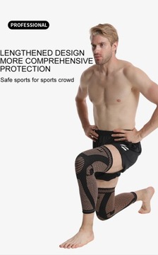 1 шт. длинные медные нейлоновые наколенники для спорта и фитнеса, двусторонние компрессионные пули