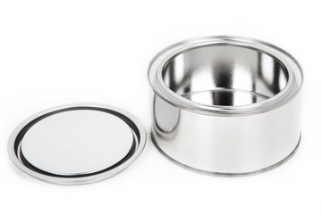 Металлическая банка 250мл с крышкой (оцинкованная) Пустая