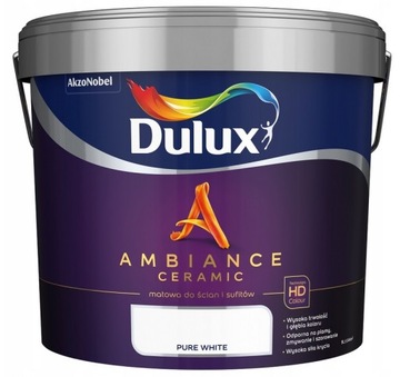 DULUX AMBIANCE farba ceramiczna, pure white, 9l