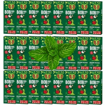 BOB SNAIL 24x zestaw 30g. ślimak Jabłko Mięta przekąska bezglutenowa