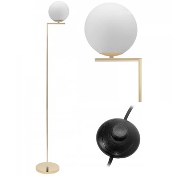 LAMPA STOJĄCA PODŁOGOWA NOWOCZESNA ZŁOTA GLAMOUR