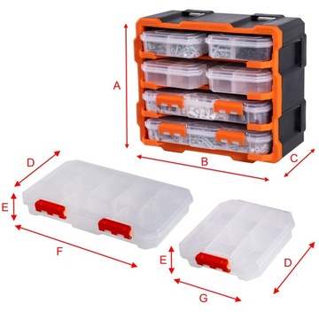 Органайзер для мастерской GARAGE на 6 контейнеров TACTIX