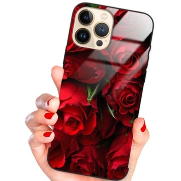 ETUI GLASS do IPHONE 13 PRO MAX Kwiaty Woman Wzory