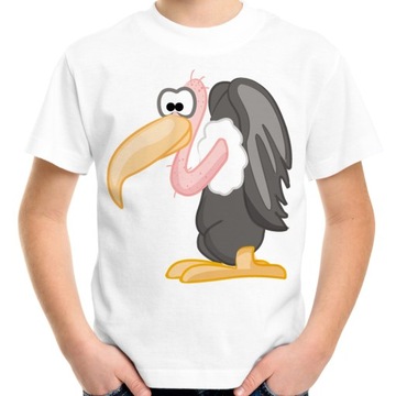 Koszulka z sępem ptakiem dziecięca na prezent występ sęp ptak t-shirt 140