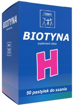 ZDROVIT Biotyna 100 mcg włosy skóra paznokcie 50sz