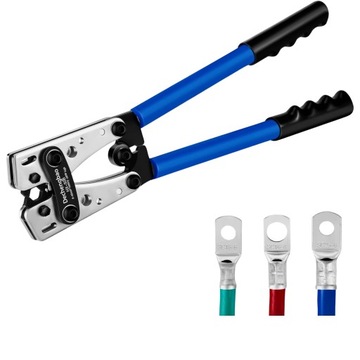 ZACISKARKA PRASKA DO KABLI TULEJEK KOŃCÓWEK PRZEWODÓW 6-50MM MOCNA CĘGI