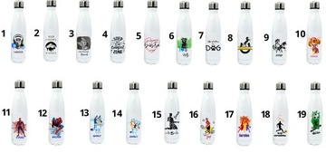 BUTELKA TERMICZNA BIDON TERMOS NA CIEPŁY NAPÓJ Z WŁASNYM NADRUKIEM 500 ML