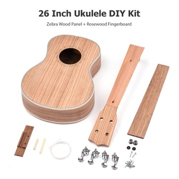 26-дюймовый комплект для укулеле DIY, тенор-укулеле, 4 струны