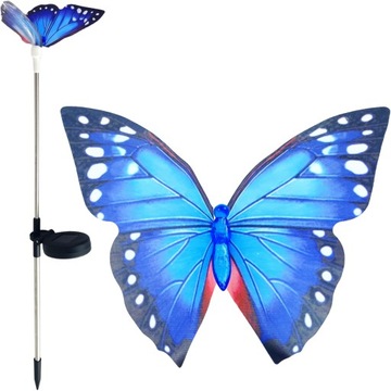 MOTYLEK SOLARNY LED LAMPKA OZDOBNA NA PIKU SOLARNA LAMPA CZUJNIK ZMIERZCHU