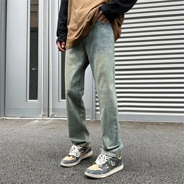 Spring Autumn Men's Jeans Straight Denim Pants Ban