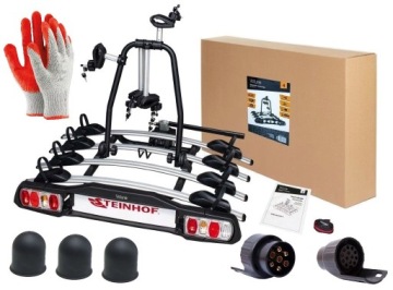 BAGAŻNIK ROWEROWY NA HAK HOLOWNICZY 4 IV ROWERY STEINHOF VETURO 60KG+GRATIS