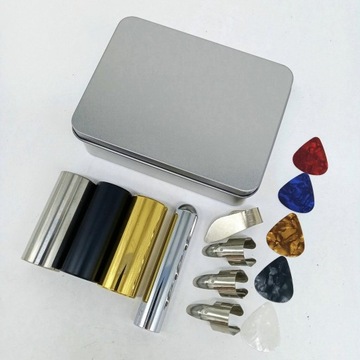 Слайд-бар из 14 предметов с железным футляром для гитары.