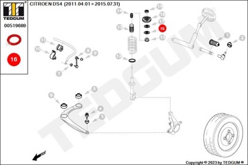 ПОЛИУРЕТАНОВАЯ ВЕРХНЯЯ ПЕРЕДНЯЯ ПРУЖИННАЯ ШАЙБА CITROEN DS PEUGEOT