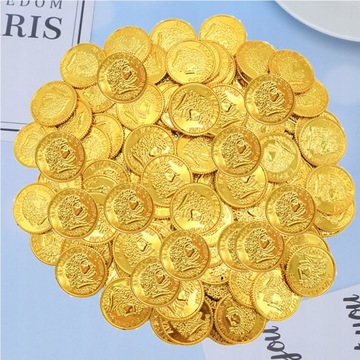 Реквизит деньги Золотые шоколадные монеты