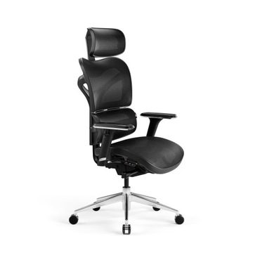 Fotel ergonomiczny biurowy do gabinetu DIABLO V-COMMANDER : czarno-czarny