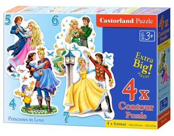 Pierwsze BABY puzzle 3+ KSIĘŻNICZKI 4w1 22 el