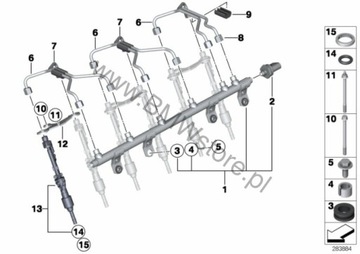 BMW E70 F01 F06 F10 F15 F25 F30 3.0 N55 VSTŘIKOVAČE VSTŘIKOVACÍ TRYSKA PALIVA 7597870