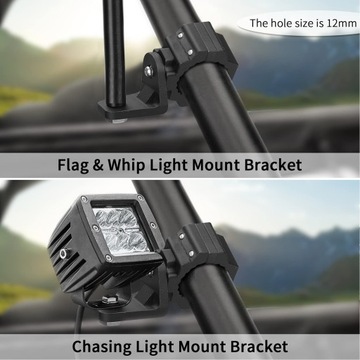 Монтажный кронштейн UTV из алюминиевого сплава, поворотный на 360 градусов светильник 13