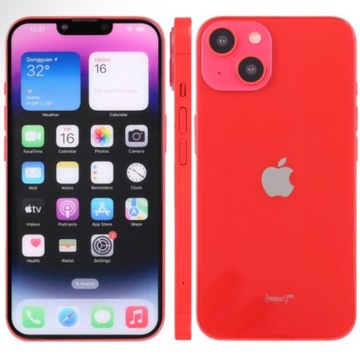 Макет iPhone 14 plus с цветным экраном в разных цветах