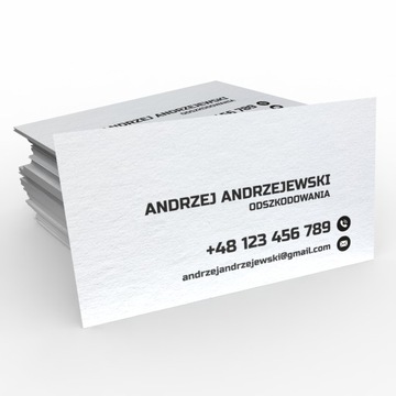 Wizytówki 500 sztuk Folia softouch ekskluzywna
