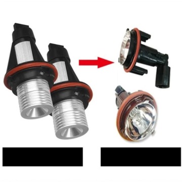 2X КОЛЬЦА ЛАМПОК МАРКЕР LED BMW E39 E53 E60 E61 E87 X3 X5 ЖЕЛТЫЙ 12В-15В