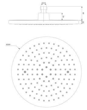 OMNIRES deszczownica zestaw prysznicowy kolumna CUBIC - regulowana WYSOKOŚĆ