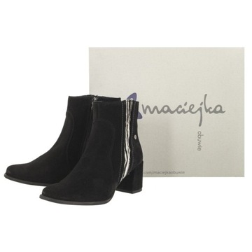 Buty Botki Damskie Maciejka Czarne 06314-01