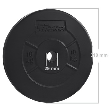 PLATINUM FITNESS ZESTAW OBCIĄŻENIA 60KG OBCIĄŻENIE BITUMICZNE BITUMIKI 29MM