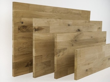 Blat drewniany solidny dąb RUSTIKAL lamele mikrowczep 2,6x40,4x110 cm