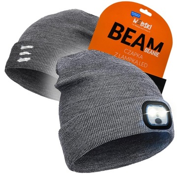 Czapka SPORTOWA Z MOCNĄ LATARKĄ CZOŁOWĄ LED USB