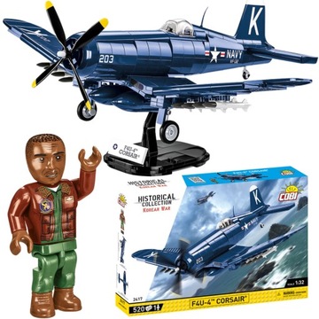 KLOCKI COBI 2417 SAMOLOT F4U-4 Corsair HC 520 EL.