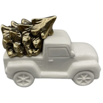 Декоративная новогодняя машина с елкой 12 см.