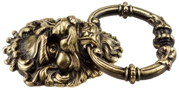 ДВЕРНОЙ МОЛОТОК, ЛАТУНЬ, ЛЕВ, БОЛЬШОЙ, ПАТИНА