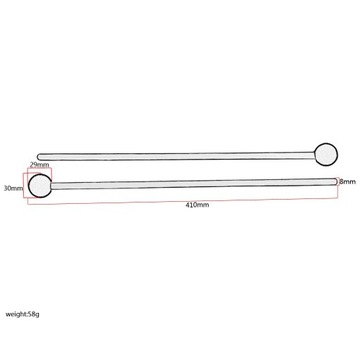 1 пара ручек барабанных молотков для глокеншпиля зеленого цвета