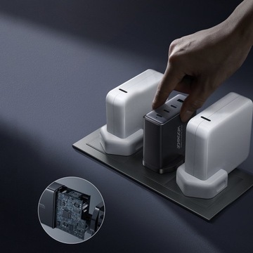 БЫСТРОЕ СЕТЕВОЕ ЗАРЯДНОЕ УСТРОЙСТВО GaN 140 Вт USB-A 3xUSB-C БЛОК ПИТАНИЯ ДЛЯ НОУТБУКА